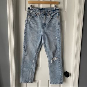 Gap high rise cigarette jeans - 29